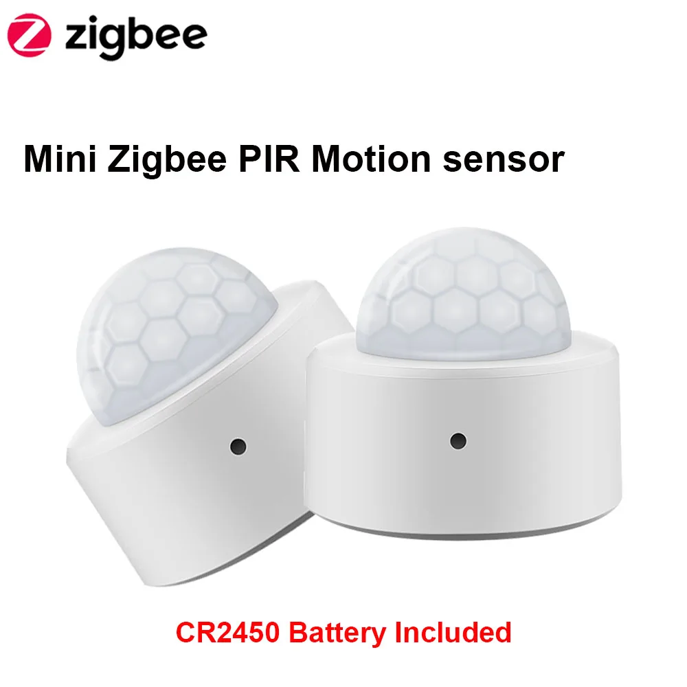 Tuya 2 in 1 Zigbee 미니 PIR 동작 탐지기 + 밝은 럭스 라이트 수동 적외선 보안 도난 경보 센서