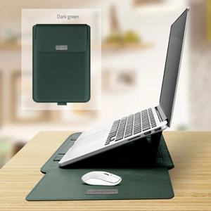 Macbook Pro 16 케이스 용 PU 스탠드 커버 Macbook Air 13 케이스 용 2023 M3 노트북 슬리브 2022 M2 Pro 14 15.3 Air Matebook Xiaomi Bag