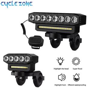 5/8 LED 자전거 전면 조명 USB 충전식 130dB 사이클링 자전거 경적 6 가지 모드 설치가 용이함 자전거 벨 라이트