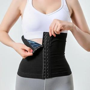 버클 허리 트레이너 버스트 땀 코르셋 사우나 슬리밍 벨트, 땀 몸 연소 셰이퍼, 무게추 손실 가슴 허리 훈련 배