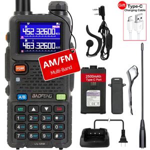 Baofeng UV-5RM 워키 토키 장거리 무선 복사 주파수 양방향 라디오 Type-C 충전기 업그레이드 된 UV 5R 풀 밴드 트랜시버