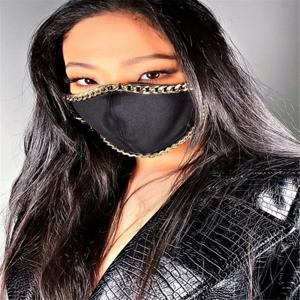 여성용 럭셔리 쥬얼리 블랙 마우스 마스크 글리터 라인석 인조 진주 스플라이스 장식 방진, 클럽 파티 페이스 커버