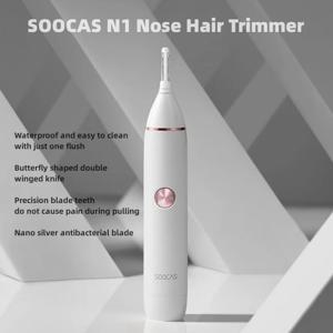 SOOCAS N1 코 헤어 트리머 다기능 트림 눈썹 구레나룻 머리 귀 머리 휴대용 방수 전기 Vibrissa 면도기