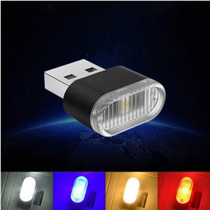 자동차 미니 USB LED 분위기 조명 자동차 인테리어 네온 장식 램프 비상 조명 범용 PC 휴대용 플러그 앤 플레이