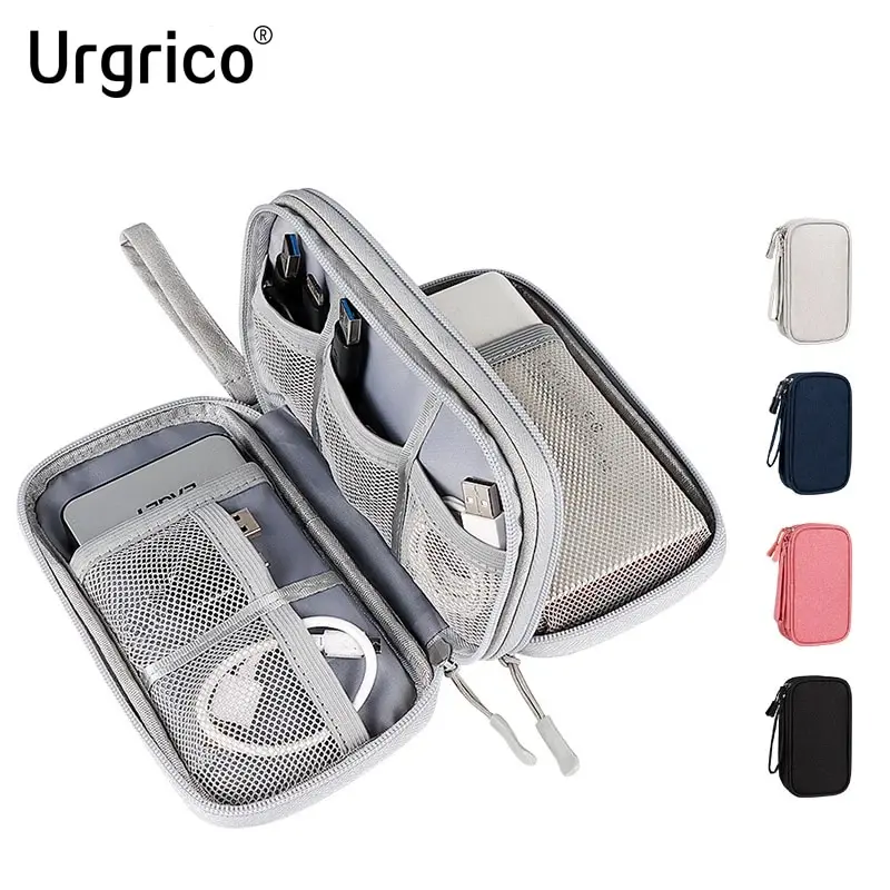 데이터 케이블 보관 가방 방수 휴대용 운반 케이스 보관 가방 케이블 코드 USB 충전기 용 여행 주최자 가방