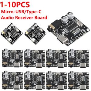 1-10pcs 오디오 수신기 보드 Bluetooth 5.0 MP3 무손실 디코더 보드 DIY 키트 용 3.7-5V AUX Type-C 무선 스테레오 음악 모듈
