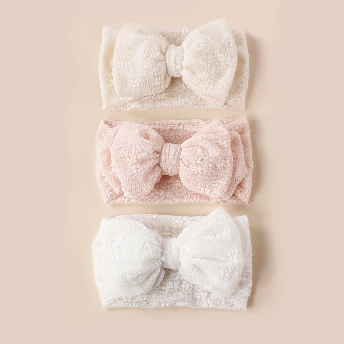 새로운 여름 통기성 아기 메쉬 머리띠 탑 매듭 더블 활 소프트 터번 Headwraps 소녀 헤어 액세서리