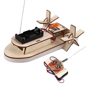 DIY 보트 모델 과학 장난감 어린이 줄기 전기 교육 교육 키트 3D 조립 나무 보트 장난감 과학 실험 키트