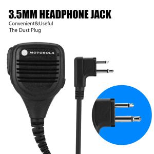3.5mm 헤드폰 잭 스피커 마이크 워키토키 라디오 핸드 마이크(스틸 벨트 클립 포함)