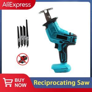 무선 왕복 톱 18V 가변 속도 전기 톱 목재 금속 파이프 절단 Makita 18v 배터리 (배터리 제외)