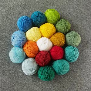 4 가닥 밀크 코튼 울 DIY yic 코튼 코바늘 면사, 두꺼운 울 4 가닥 밀크 코튼 울 볼 도매 울