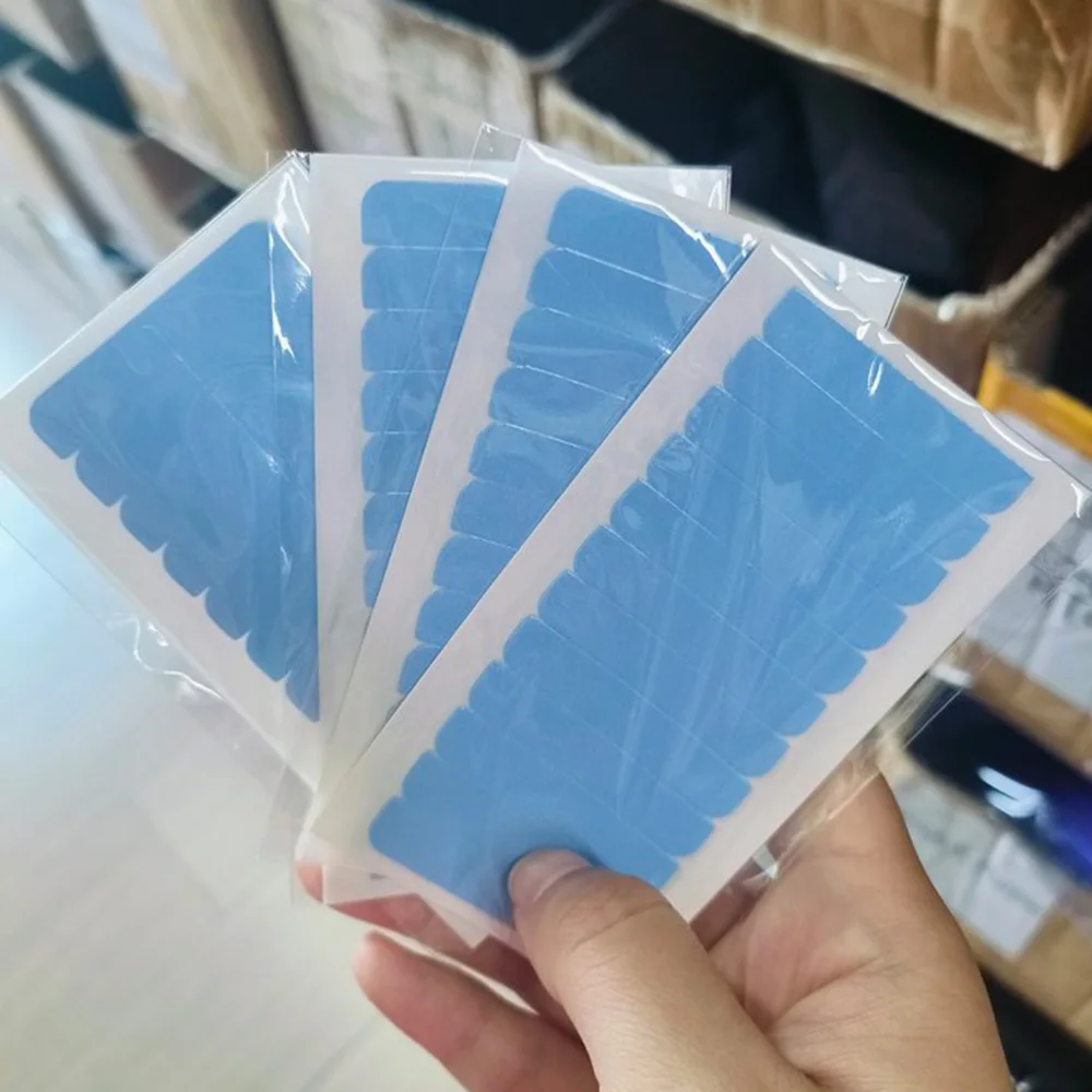 가발 설치 키트 세트: 4.0*0.8cm 리무버가 있는 강력한 방수 테이프 머리 연장 또는 가발용 양면 교체 테이프