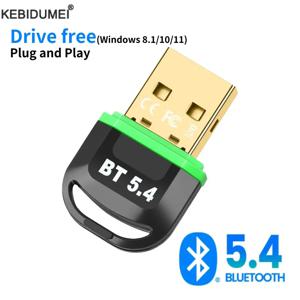 Pc 용 Bluetooth 어댑터 Usb Bluetooth 5.4 동글 Bluetooth 5.3 스피커 마우스 키보드 용 수신기 음악 오디오 송신기