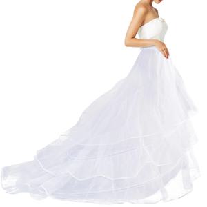 여자 인어 페티코트 크리 놀린 페티코트 웨딩 드레스 3 레이어 바닥 길이 언더 셔츠 볼 가운 페티코트