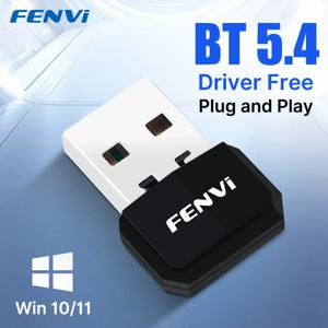 FENVI USB 블루투스 5.4 동글 어댑터 무선 드라이버 무료 PC 마우스 키보드 음악 오디오 카드 수신기 송신기 스피커
