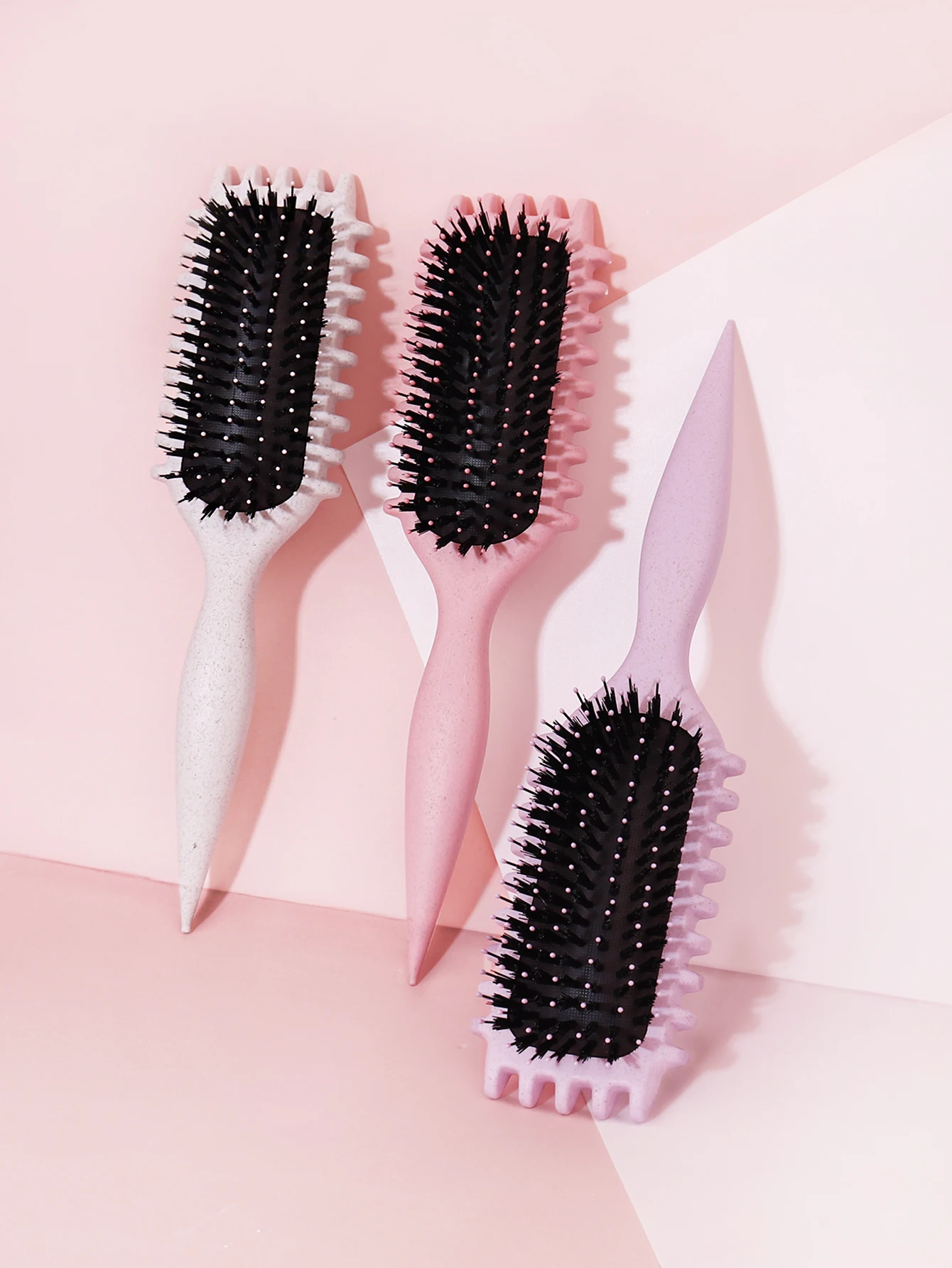 1PCS 곱슬 머리 정의 스타일링 브러시 주름 제거 헤어 브러시 얽힌 젖은 곱슬 머리 빗 스타일링 곱슬 머리 도구