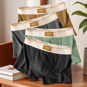 3pcs 남자 팬티 코튼 BoxerShorts 남자 속옷 망 복서 통기성 U 볼록한 남성 속옷 섹시한 트렁크