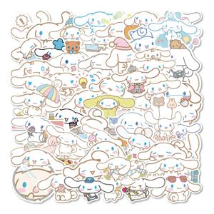 50pcs Cinnamoroll 스티커 팩 만화 전화 케이스 방수 애니메이션 스티커 귀여운 노트북 스킨 Kawaii Sanrio 스티커