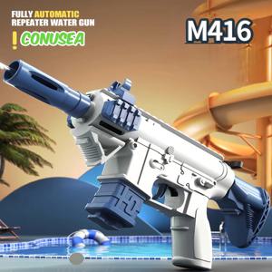 M416 물총 미니 물총 수동 연속 사격 총 권총 물총 야외 게임 어린이를위한 물 풀 해변 장난감
