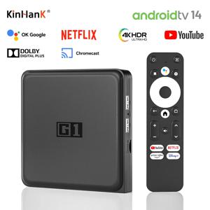 KINHANK G1 안드로이드 TV 박스, Netflix 4K Ultra HD Google 인증 Dolby Vision HDR10+ 4G 32G WiFi6 스트리밍 미디어 장치