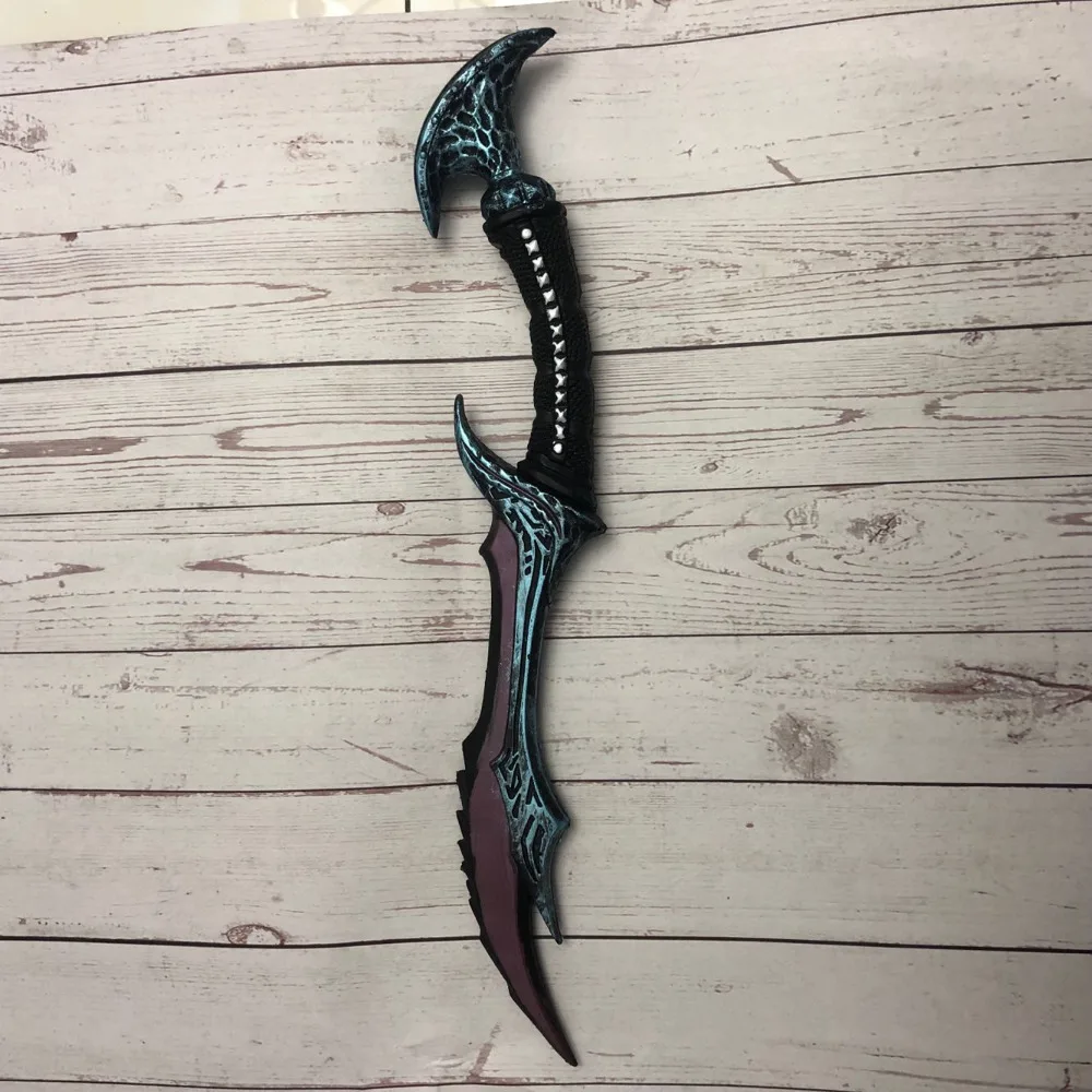 Vyse Scythe 50cm Wow 안티 마법사 엘프 1: 1 무기 코스프레 게임 역할 놀이 PU 그림 모델 총 할로윈 선물