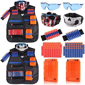Nerf Guns용 전술 조끼 키트, Nerf Guns N-Strike 엘리트 시리즈, 소년용 Nerf 장난감, 야외 게임 장난감, 2 팩