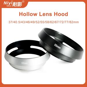 37/39/40.5/43/46/49/52/55/58/62mm 금속 중공 카메라 렌즈 후드 후지 니콘 펜탁스 소니 올림푸스 캐논 할로우 아웃 렌즈 후드