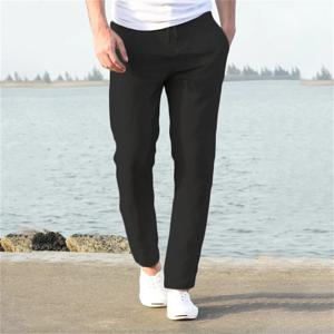 남성 코튼 린넨 바지 남성 가을 새로운 통기성 솔리드 컬러 린넨 바지 피트니스 streetwear S-3XL