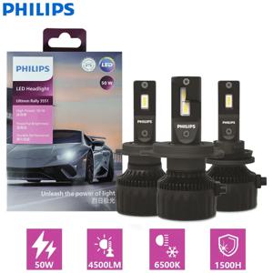 필립스 Ultinon Rally 3551 LED H4 H7 H11 HB3/4 H18 H19 HIR2 자동차 헤드라이트 6500K 흰색 최대 전력 50W 최대 루멘 4500lm LED 전구 2X