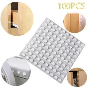 100Pcs 자기 접착제 도어 스톱퍼 고무 댐퍼 버퍼 캐비닛 범퍼 실리콘 가구 패드 쿠션 보호 패드