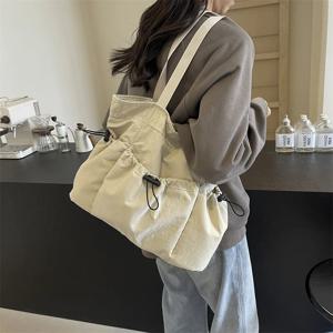 대용량 토트백, 패션 숄더백, 캔버스 백, 출퇴근 버킷 백, 1 개