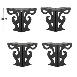 중공 모던 가구 소파 다리 매트 마감 테이블 캐비닛 침대 찬장 가구 발, 유럽 스타일, 높이 8cm, 4 개