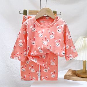 어린이를위한 세트 Loungewear 어린이를위한 긴 소매 잠옷 귀여운 Deisgn 가볍고 편안한 패브릭 잠옷 복장