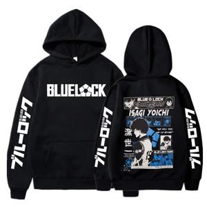Anime Blue Lock Isagi Yoichi 프린트 후드 남성 여성 핫 만화 프린트 후드 오버 사이즈 streetwear 하라주쿠 양털 스웨터