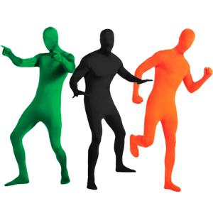 남성 여성을위한 블랙 젠타이 전체 바디 수트 할로윈 카니발 코스프레 의상 스킨 타이트 점프 슈트 스판덱스 바디 슈트