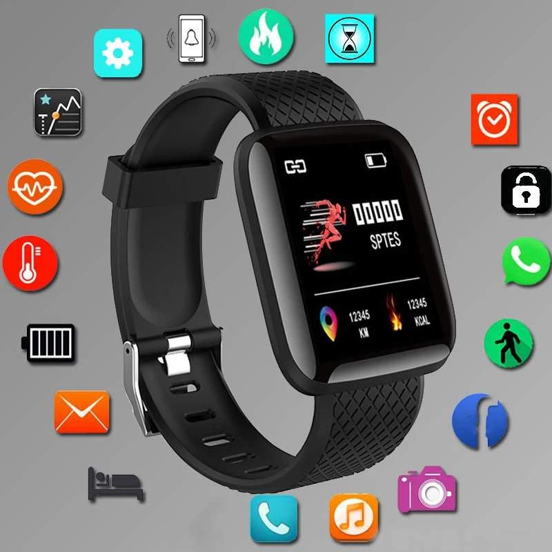 Smartwatch 남성 여성 손목 시계 스마트 시계 메시지 피트니스 모니터 팔찌 생일 선물 Xiaomi Huawei 용 전자 시계