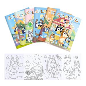 Bluey 및 Bingo Diy 색칠 그리기 책 애니메이션 만화 컬러 낙서 그림 책 교육 퍼즐 장난감 어린이를위한