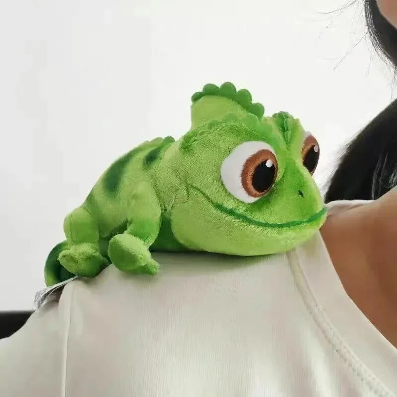 디즈니 파스칼 라푼젤 카멜레온 봉제 인형 15cm 파스칼 박제 동물 봉제 인형 파스칼 라푼젤 어깨 봉제 인형 어린이 Gif