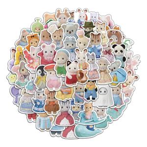 55/110/165PCS Calico Critters 가족 만화 귀여운 휴대용 노트북 스케이트 보드 수하물 장식 스티커