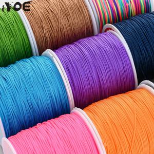 100m/롤 0.8mm 28 색상 DIY 만들기위한 나일론 스레드 코드 문자열 팔찌 목걸이 수제 공예 액세서리