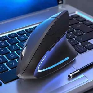 수직 마우스 인체 공학적 2.4GHz 무선 광 마우스 3 조정 가능한 DPI 800/1200/1600 노트북 PC 컴퓨터 데스크탑 용 6 버튼