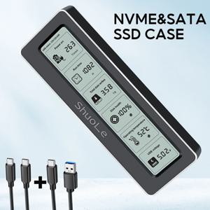 PCIe SSD 케이스, M.2 NVME SATA 인클로저 디스크 박스 도구 무료 SSD 알루미늄 케이스, USB3.2 Gen2 C타입, 10Gbps