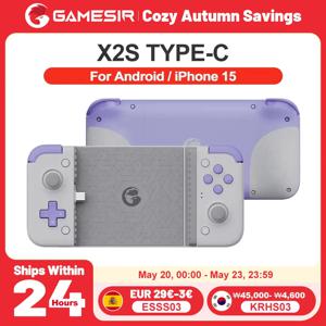 GameSir X2s 모바일 게임 패드 클라우드 게임용 안드로이드 전화 게임 컨트롤러 Xbox Game Pass STADIA xCloud 홀 효과 조이스틱