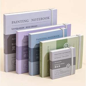 Languo Tearable Drawing Notebook 스케치북 핸드북 250gsm 종이 40 시트 수채화 아크릴 마커 펜 구 아슈 용 미니 북