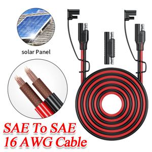 차량 익스텐션 방수 배터리 충전 케이블, SAE to SAE 12V-36V 태양광 플러그 코드, 16AWG