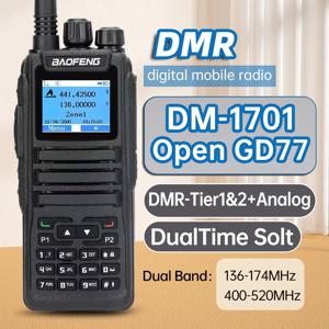 Baofeng DMR DM 1701 Digitale 워키 토키 듀얼 모드 Analoge tweewegradio Open GD77 듀얼 타임 슬롯 Tier 1 + 2 Hamradio DR 1801