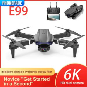 E99 접이식 드론 쿼드콥터 원격 제어 핸들 4축 항공기 HD 4K 사진 UAV 고도 고정