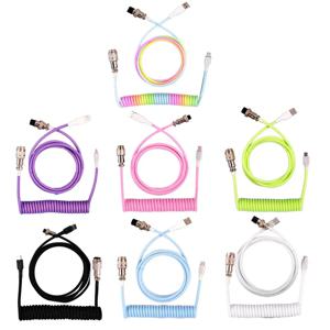 3M 유형 C 기계식 키보드 코일 케이블 USB 키보드 와이어 기계식 키보드 Aviator 데스크탑 컴퓨터 항공 커넥터