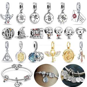새로운 925 스털링 실버 모자 꽃 요정 매력 펜던트 Plata De Ley 925 실버 팔찌 DIY 쥬얼리 선물에 대한 원래 구슬