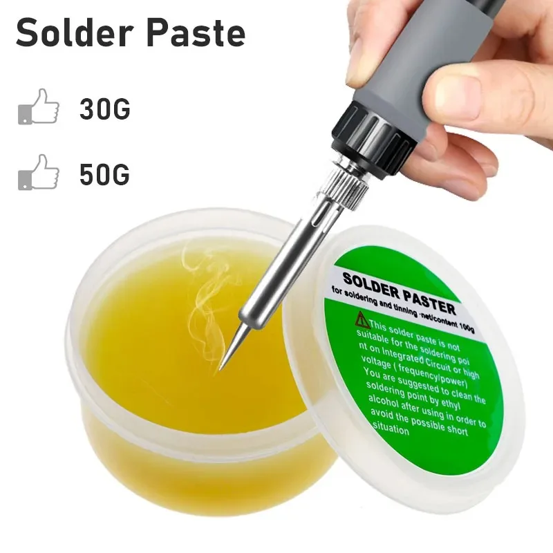전문 용접 플럭스 용접 솔더 페이스트, 183 도 중간 온도 플럭스 무세척 송진, 20g, 30g, 50g, 100g, 1PC